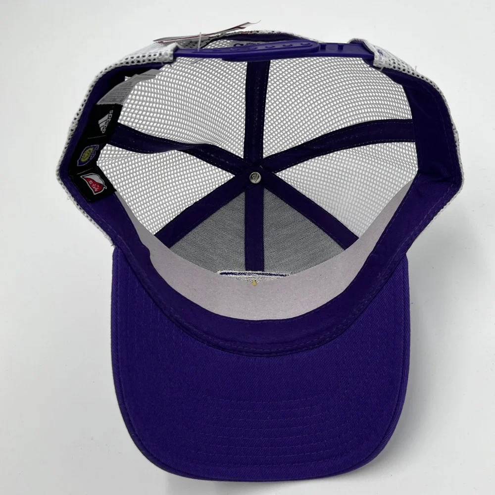 Adidas Orlando City SC MLS‎ Trucker Hat Snapback Purple White Mesh OSFA New